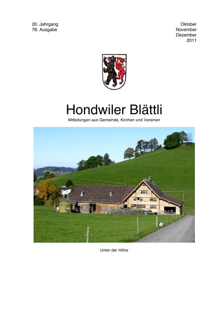 Katholische Kirchgemeinde Urnasch Hundwil