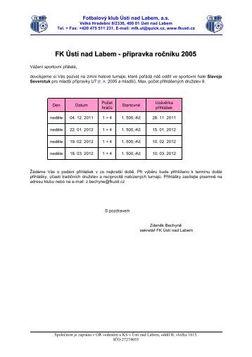 FK Ústí nad Labem - přípravka ročníku 2005