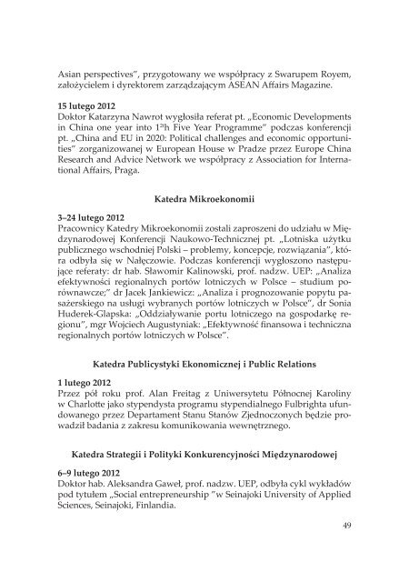 Biuletyn informacyjny nr 6 - Uniwersytet Ekonomiczny w Poznaniu ...