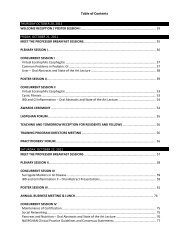 Table of Contents - North American Society for Pediatric ...