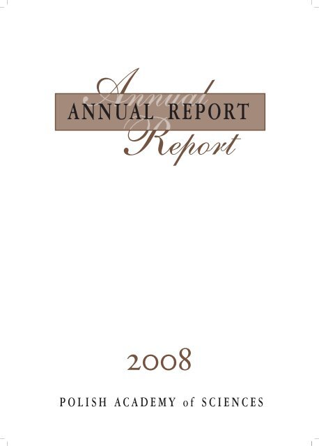 Annual Report - Polish Academy of Sciences - Polska Akademia Nauk