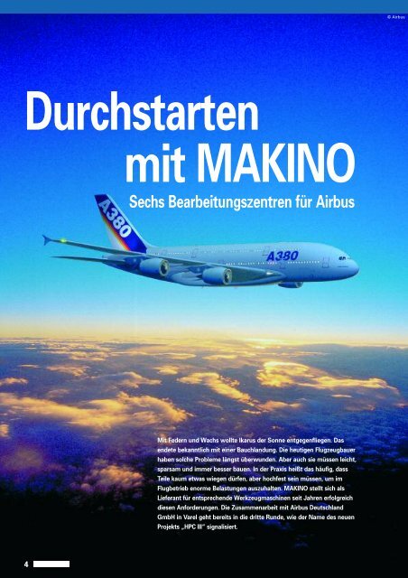 Airbus – Durchstarten mit MAKINO Drei auf einen Streich Brandheiß