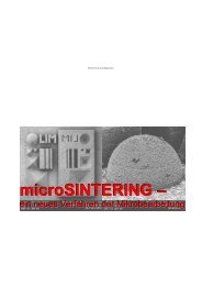 microSINTERING – - Laserinstitut der Hochschule Mittweida