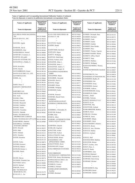 PCT/2001/48 : PCT Gazette, Weekly Issue No. 48, 2001 - WIPO