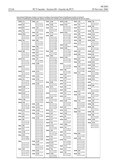 PCT/2001/48 : PCT Gazette, Weekly Issue No. 48, 2001 - WIPO