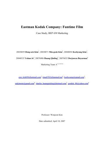 Eastman kodak case study analysis