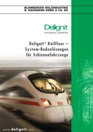 Delignit® Railfloor – System-Bodenlösungen für Schienenfahrzeuge