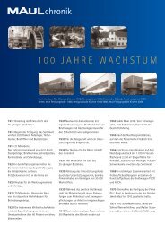 100 JAHRE WACHSTUM - Jakob Maul GmbH