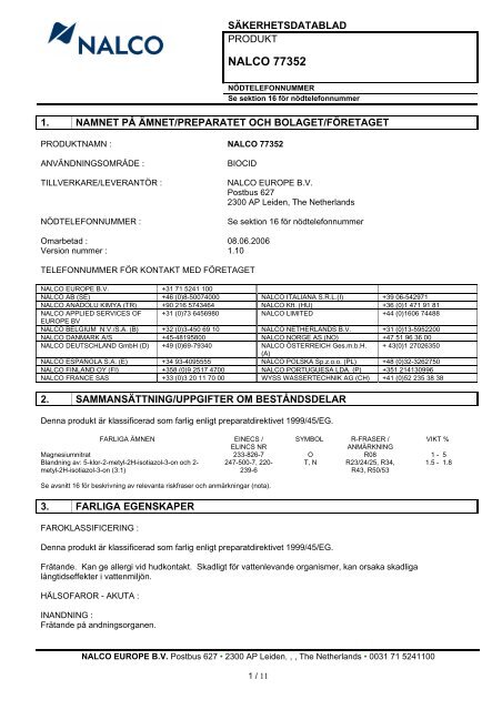 NALCO 77352 - IQ Logistics