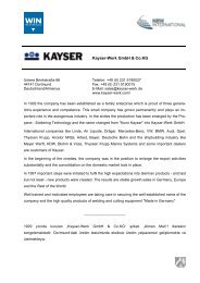 Kayser-Werk GmbH & Co.KG - Außenwirtschaftsportal Nordrhein ...