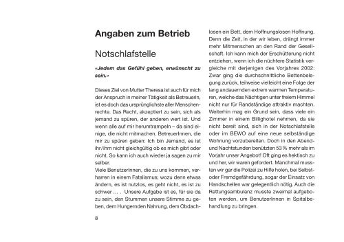 Angaben zum Betrieb - Verein Überlebenshilfe