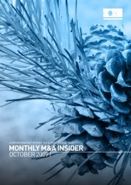 Monthly M&A InsIder - Mergermarket