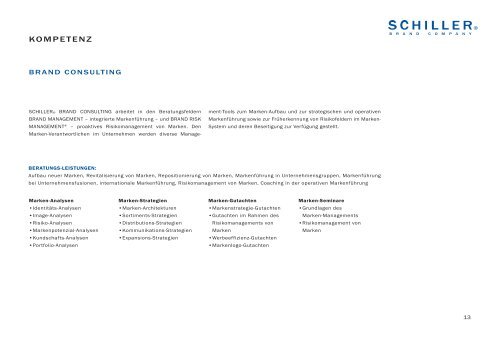 BRAND BOOK - Schiller Brand Company GmbH