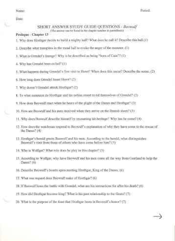 Beowulf Study Guide Questions Chapter Numbers.pdf