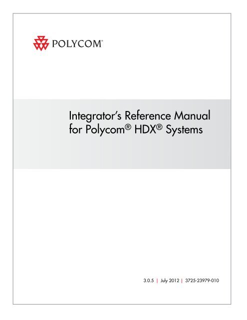 Reference Manual For Polycom Hdx