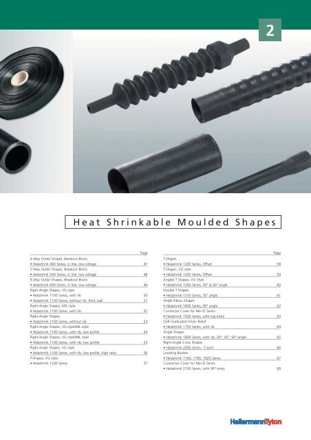 Heat Shrinkable Moulded Shapes Brochure - RB Racing