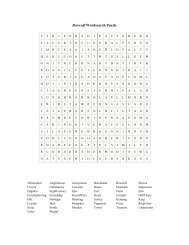 Beowulf Wordsearch Puzzle