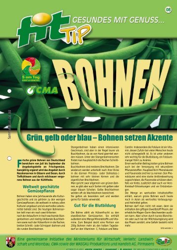 Bohnen.pdf - Ernährungsberatung Rheinland-Pfalz