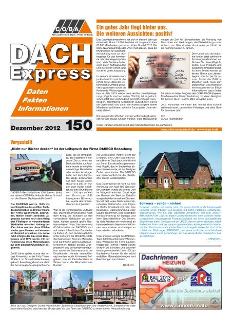 COBA-DACH-Express Ausgabe 150 (Dezember 2012)