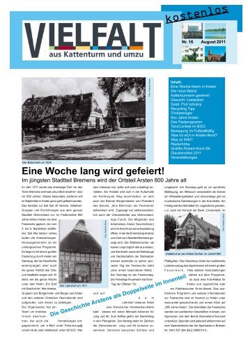 Magazin Vielfalt - Ausgabe 16, August 2011 - Bürgerhaus Obervieland