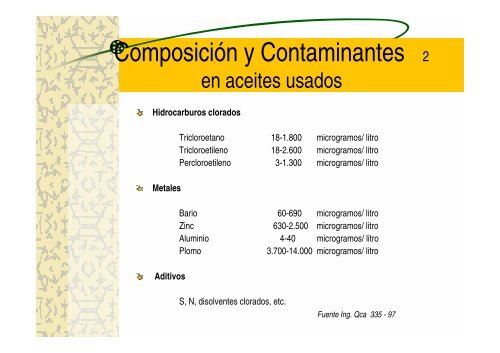 Reuso - Reciclaje de Aceites Lubricantes - bvsde