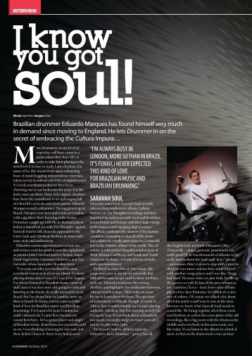 Drummer Magazine - 2010 - Interview with Eduardo Marques