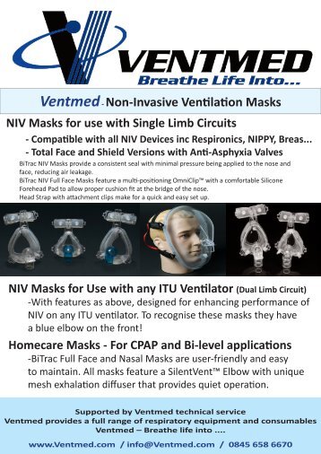 Ventmed- Non-Invasive Ventilation Masks
