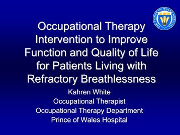 Occupational Therapy Intervention to Improve Function and Quality ...