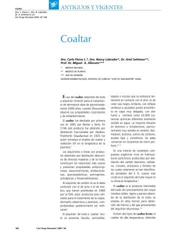 Coaltar - Actualizaciones Terapeuticas Dermatologicas y Esteticas