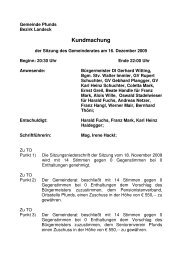 Kundmachung - Gemeinde Pfunds