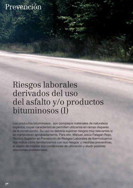 Experto empleo Unirse Riesgos laborales derivados del uso del asfalto y/o ... - Ibermutuamur