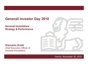 Generali Investor Day 2010