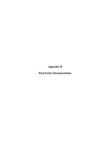 Appendix B Real Estate Documentation - U.S. Department of Energy