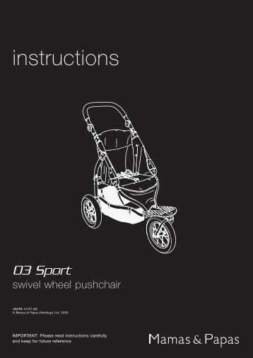 03 Sport Swivel Wheel Pushchair V7 - Mamas & Papas