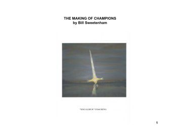 THE MAKING OF CHAMPIONS by Bill Sweetenham