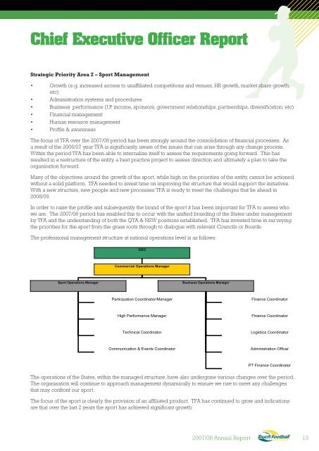 Chief Executive Officer Report - Australian Sports Commission