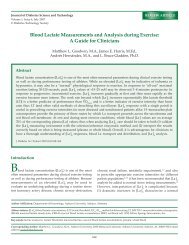 Blood Lactate Measurements and Analysis during Exercise: A Guide ...