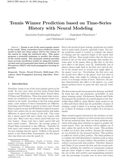 Tennis Winner Prediction based on Time-Series History with Neural ...