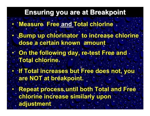 The Secrets of Breakpoint Chlorination - Wisconsin Department of ...