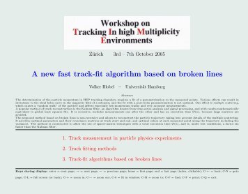 A new fast track-fit algorithm based on broken lines - Desy