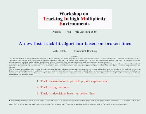 A new fast track-fit algorithm based on broken lines - Desy