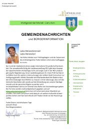 Gemeindenachrichten - Gemeinde Petronell-Carnuntum