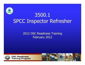 3500.1 SPCC Inspector Refresher