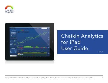 read our guide - Chaikin Analytics for iPad
