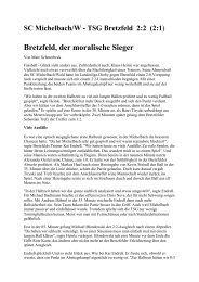 Bretzfeld, der moralische Sieger - SC-Michelbach-Wald