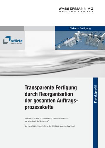 Projektprofil Willi Stürtz Maschinenbau GmbH - Wassermann AG