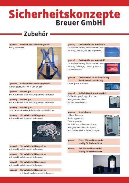 Zubehör - Sicherheitskonzepte Breuer GmbH