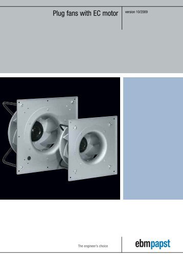 Plug fans with EC motor version 10/2009