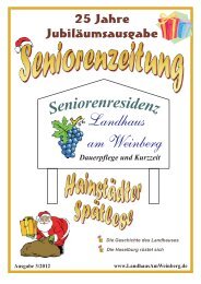 25 Jahre im Dienst des alten Menschen - Seniorenresidenz ...