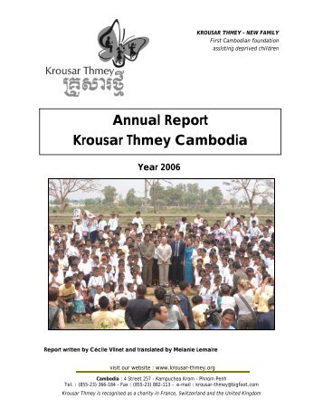 Annual Report Krousar Thmey Cambodia